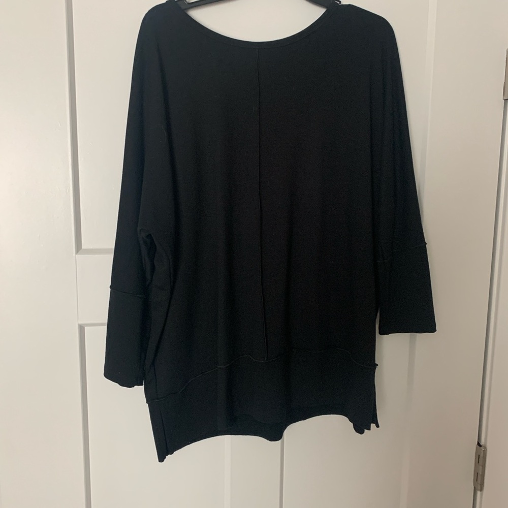 SPANX Black Oversized 3/4 Sleeve Tunic